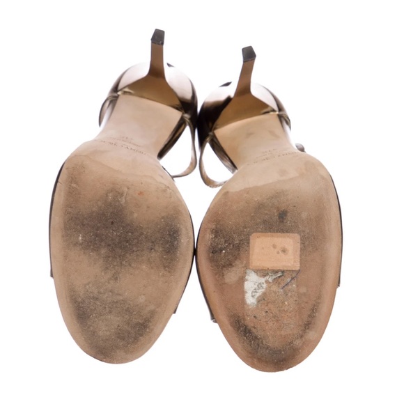 Jimmy Choo Bronze Lang Leather Cage Sandals Sz. 41.5 - Picture 6 of 7